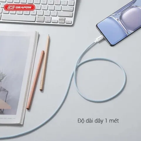 Cáp Sạc Dây Dù Siêu Nhanh 100W Type C Chính Hãng Drapow CZ11 1m và 2m - Sạc Siêu Nhanh IP15 và Android 737363