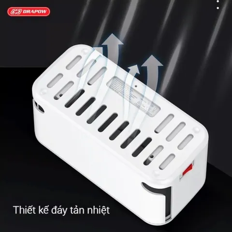 Hộp Ổ Điện Thông Minh Drapow SK26/SK27, 5 Ổ Cắm 220v, 2 Cổng USB A 18W + Cổng Sạc Type C 20W, SK26 Sạc Không Dây 15w