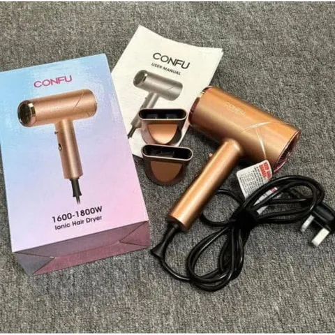 Máy Sấy Tóc CONFU KF-3139/KF-3141 - Công Suất 1800W, Bổ Sung Ion Âm, Hoạt Động Êm Ái (Hàng À Má Zôn)