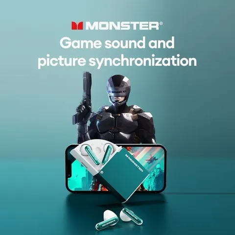 Tai Nghe Bluetooth Monster XKT17 - Âm Thanh Hi-Fi, Bluetooth 5.3, Kháng Nước, Chế Độ Game Mode Độ Trễ Thấp