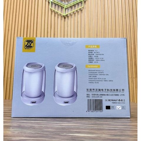 Loa Bluetooth Zidli D81 - Loa Máy Tính Đèn RGB Đổi Màu Theo Nhạc, Âm Thanh HiFi Công Suất 10Wx2, Có Dây AUX