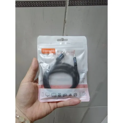 Cáp Sạc Siêu Nhanh Dây Dù C to C Toocki HY03 PD 100W Dài 1m