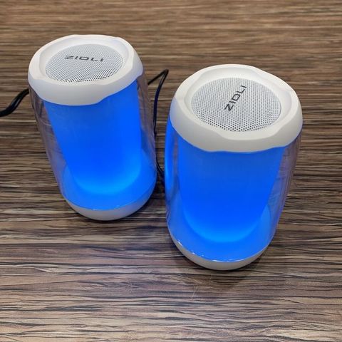 Loa Bluetooth Zidli D81 - Loa Máy Tính Đèn RGB Đổi Màu Theo Nhạc, Âm Thanh HiFi Công Suất 10Wx2, Có Dây AUX