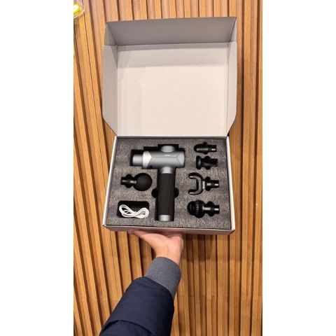 Súng Massage Cầm Tay Fman M1, Máy Massage 5 Đầu Đa Năng, Cổng Sạc Type-C (Hàng À Má Zôn)