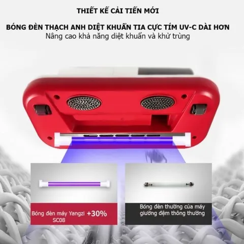 Máy Hút Bụi & Diệt Khuẩn UV Giường Đệm YANGZI - Công Nghệ UV-C, Ion Bạc Công Suất 400W, Lực Hút 11000Pa