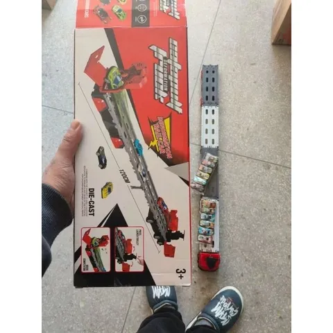 Đồ Chơi Xe Tải / Tàu Hoả / Khủng Long 3 Tầng EJECTION Kèm 12 Xe Đua Nhỏ, Mô Hình Đường Đua (Hàng À Má Zôn)