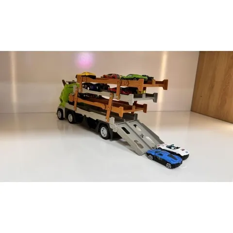 Đồ Chơi Xe Tải / Tàu Hoả / Khủng Long 3 Tầng EJECTION Kèm 12 Xe Đua Nhỏ, Mô Hình Đường Đua (Hàng À Má Zôn)