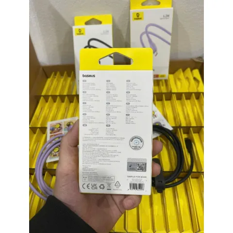 Cáp Sạc Siêu Nhanh 100W Baseus Silicone Pudding 1.2m C to C - Siêu Bền, Tặng Kèm Sticker