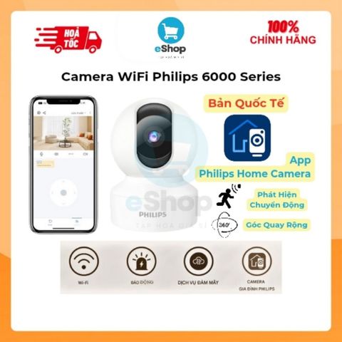 Camera Xoay WiFi Philips 6000 Series (TAI6000W) - Bản Quốc Tế, App Tiếng Việt 737411