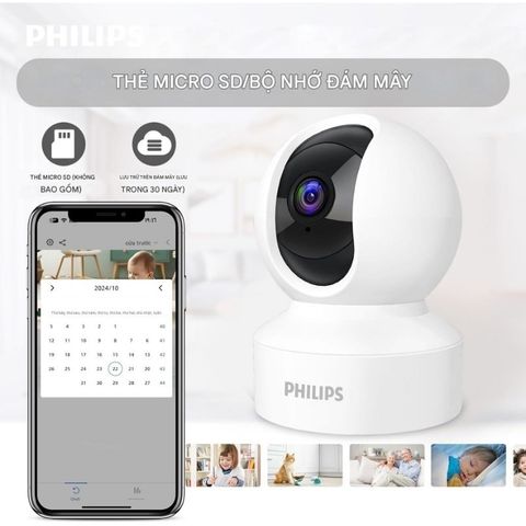 Camera Xoay WiFi Philips 6000 Series (TAI6000W) - Bản Quốc Tế, App Tiếng Việt 737411
