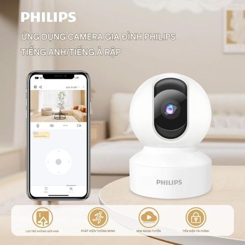 Camera Xoay WiFi Philips 6000 Series (TAI6000W) - Bản Quốc Tế, App Tiếng Việt 737411