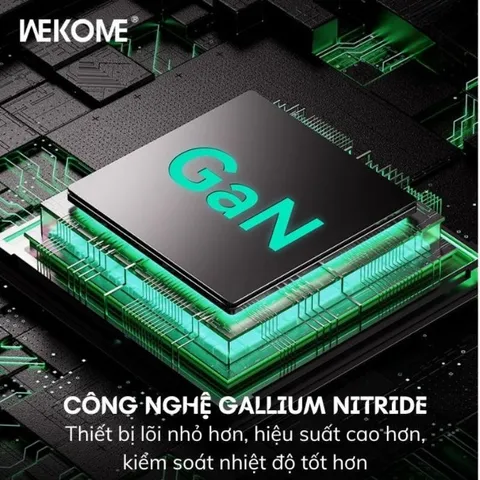 Củ Sạc Nhanh 35W Wekome WP-U23 Công Nghệ Gan, 2 Cổng Sạc Type C + USB Hỗ Trợ Sạc Nhanh PD/QC/PPS 737416
