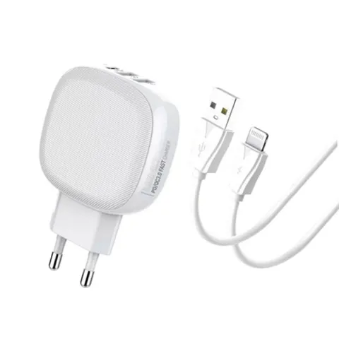 Bộ Củ Sạc Nhanh 3 Cổng 32W PD&QC Hãng LDNIO A3510Q Kèm Cáp PD