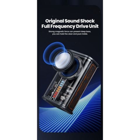 Loa Bluetooth Toocki Transparent Mecha Wireless Speaker - TWS Kết Nối 2 Loa Hiệu Ứng Âm Thanh Vòm 3D
