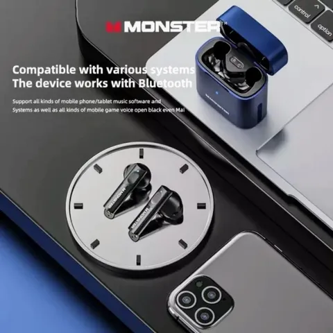 Tai Nghe Bluetooth TWS MONSTER XKT03 ( Mỹ ) , Chống Ồn AAC ,Game Mode Độ Trễ Thấp