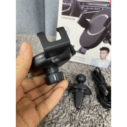 Giá Đỡ Kẹp Điện Thoại Trên Oto Kiêm Sạc Không Dây BYZ N11- Kẹp Cửa Gió Chắc Chắn, Tự Động Kẹp Bằng Trọng Lực