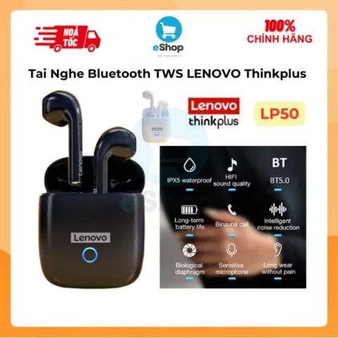 Tai Nghe Bluetooth TWS LENOVO Thinkplus LP50 - Âm Thanh HiFi, Khử Nhiễu Cuộc Gọi AAC, Giảm Ồn Thông Minh, Khág Nước IPX5