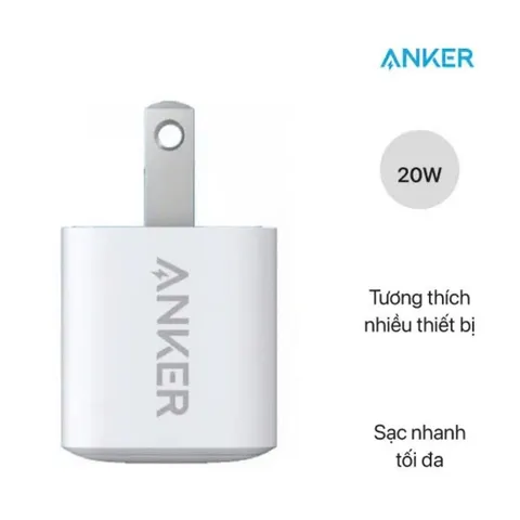 Củ Sạc Nhanh 20W ANKER A2633 PowerPort lll Nano USB-C PD