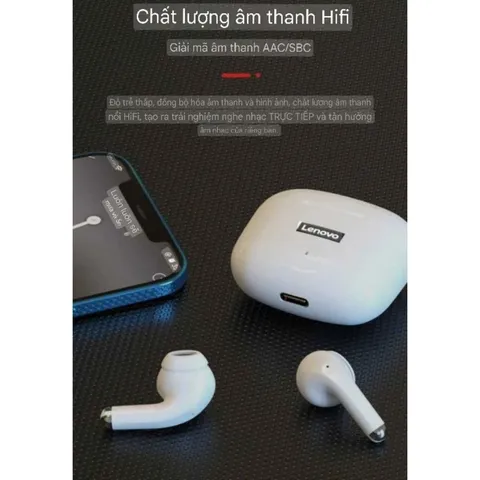 Tai Nghe Bluetooth TWS LENOVO Thinkplus LivePods LP40pro - Bluetooth 5.1, Kháng Nước IPX5
