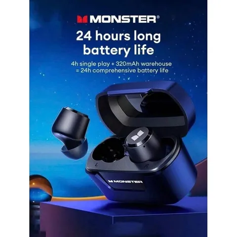 Tai Nghe Bluetooth TWS Monster XKT05 - ENC, Âm Thanh Hi-Fi, Bluetooth 5.2, Chế Độ Game Mode Độ Trễ Thấp