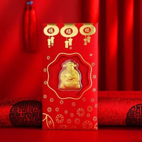 Bao Lì Xì Thần Tài Vàng May Mắn - Thu Hút Tài Lộc Đầu Năm Mới, Quà Tặng Phong Thủy Độc Đáo Ý Nghĩa