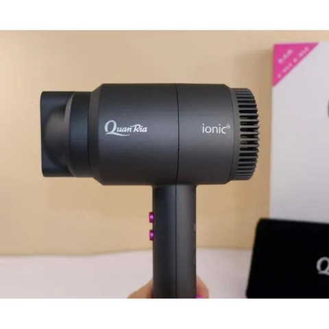 Máy Sấy Tóc QuanRia Bổ Sung Ion Âm 1600W - 2 Chiều Nóng Lạnh - 3 Tốc Độ Gió - Kiểu Dáng Đẹp