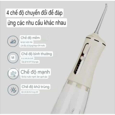 Máy Tăm Nước Feisidelin FS3568 - Diệt Khuẩn UV Nước, Công Nghệ Làm Sạch Hiện Đại 4 Chế Độ