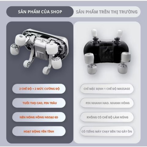 Máy Massage 6D AUX Không Dây Đa Năng - Máy Massage Cổ Vai Gáy Cao Cấp Có Nhiệt Hồng Ngoại Giảm Đau Hiệu Quả