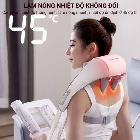Máy Massage 6D AUX Không Dây Đa Năng - Máy Massage Cổ Vai Gáy Cao Cấp Có Nhiệt Hồng Ngoại Giảm Đau Hiệu Quả