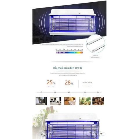 Đèn Bắt Muỗi Điện Cỡ Lớn HENGTONG HT-003 30W Công Suất Mạnh, Diệt Muỗi, Côn Trùng Hiệu Quả Ko Độc Hại, Phạm Vi Rộng