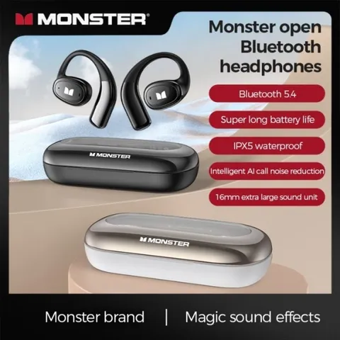 Tai Nghe Bluetooth TWS MONSTER AC311 - Tai Nghe Thể Thao Treo Vành Tai Chống Nước IPX5, Mic Chống Ồn