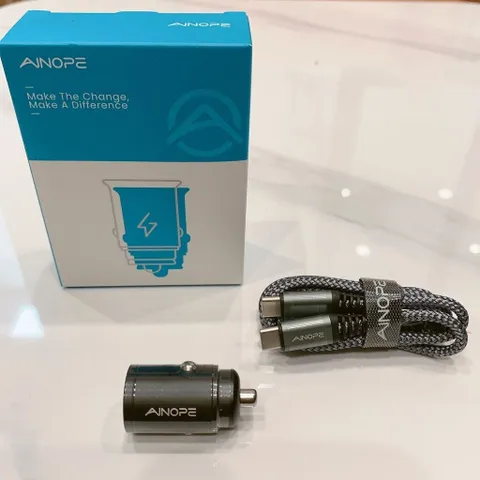 Tẩu Sạc Nhanh Xe Hơi 36W Kèm Cáp C to C AINOPE E71 Siêu Nhỏ Gọn, 2 Cổng Type C - Sạc Nhanh PD/PPS