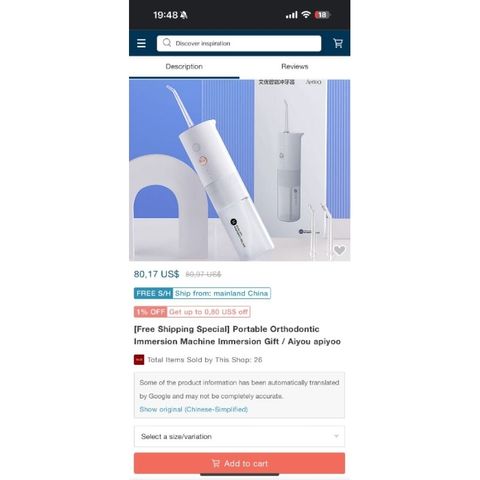 Máy Tăm Nước Huawei APIYOO Chính Hãng - Tăm Nước Thông Minh Vệ Sinh Răng Miệng - Kết Nối App
