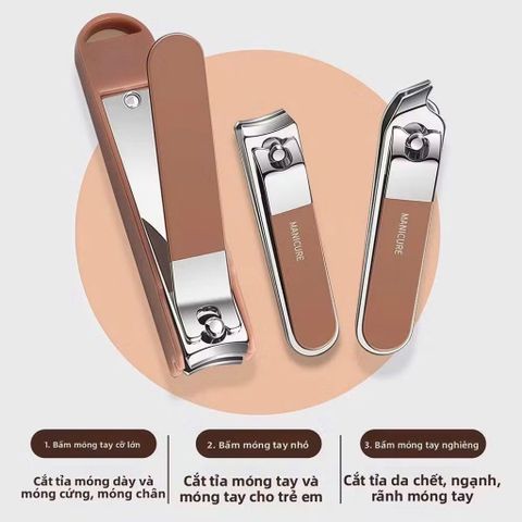 Bộ Dụng Cụ Làm Móng Tiện Lợi 8 Món Thép Không Gỉ Bền Bỉ, Kèm Hộp Đựng Nhỏ Gọn Tiện Lợi