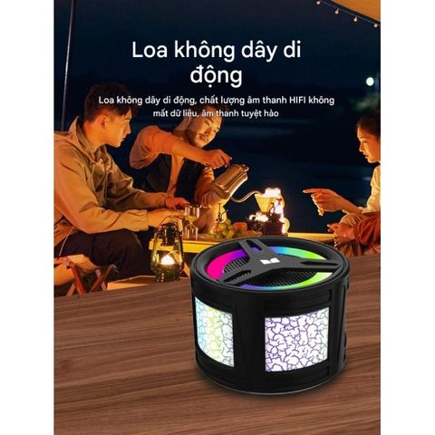 Loa Bluetooth Monster AirRock X100 - Led RGB Theo Nhạc, Bluetooth 5.4, Mic Đàm Thoại Rãnh Tay, Sạc Type C