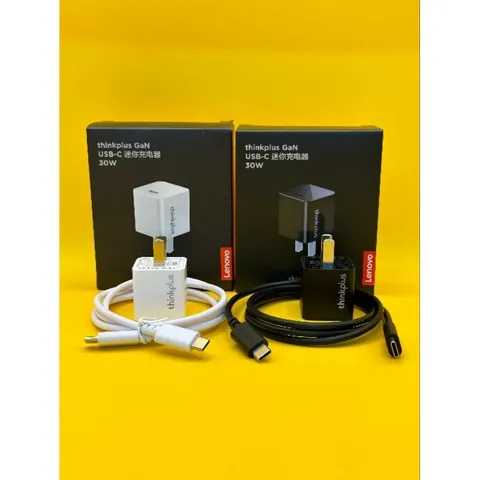 Bộ Củ Sạc Siêu Nhanh Gan 30w Lenovo ThinkPlus MC31 Kèm Cáp C to C 60W Hỗ Trợ PD, QC và PPS