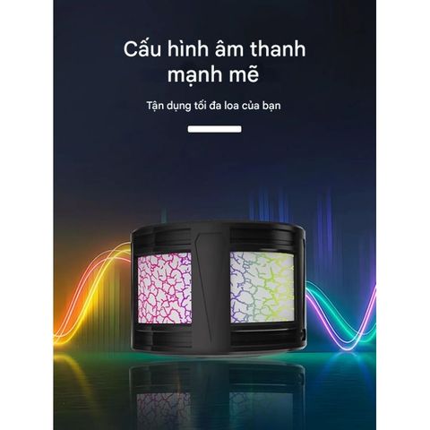 Loa Bluetooth Monster AirRock X100 - Led RGB Theo Nhạc, Bluetooth 5.4, Mic Đàm Thoại Rãnh Tay, Sạc Type C