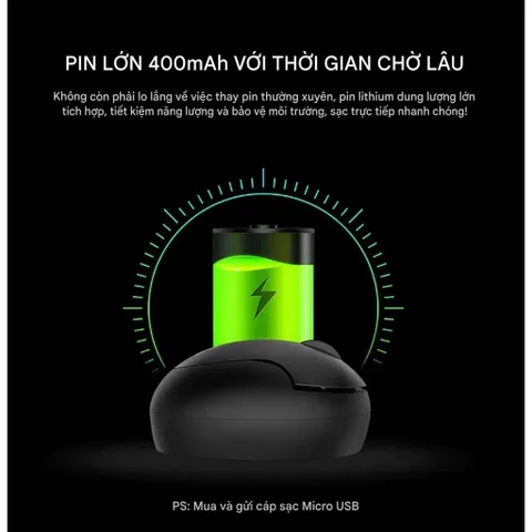 Chuột Không Dây FD Mini i889 Wireless - Pin Sạc, Siêu Nhỏ Gọn Nết Nối 20m, Kèm Cáp Sạc