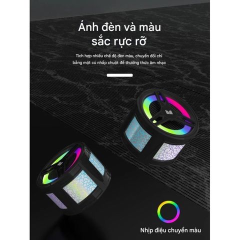 Loa Bluetooth Monster AirRock X100 - Led RGB Theo Nhạc, Bluetooth 5.4, Mic Đàm Thoại Rãnh Tay, Sạc Type C