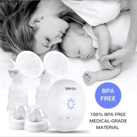 Máy Hút Sữa Đôi iAPOY Có Chế Độ Tự Động & Massage Ngực - Bơm Điện Đôi ( hàng À Má Zôn Mỹ )