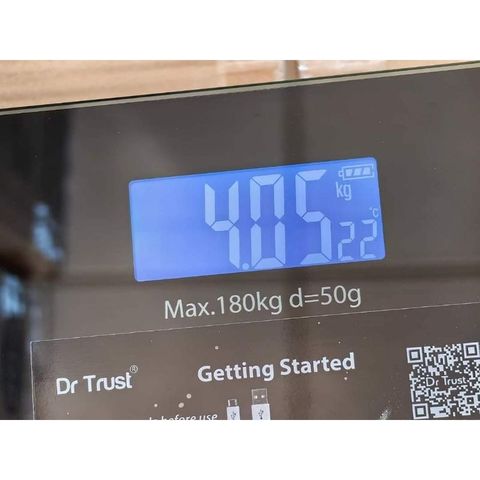 Cân Thông Minh DrTrust , Kết Nối App Có Tiếng Việt, Đo Lượng Mỡ & 16 Chỉ Số, Pin Sạc (Hàng À Má Zôn)