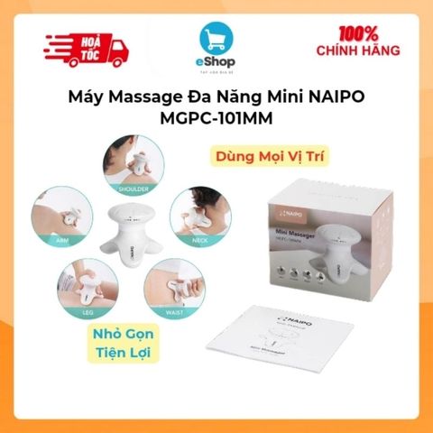 Máy Massage Đa Năng Mini hãng NAIPO MGPC-101MM Nhỏ Gọn Dùng Được Mọi Vị Trí Cơ Thể