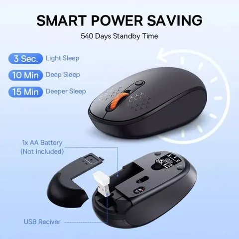 Chuột Không Dây Silent Bluetooth & 2.4GHz Baseus F01B Tri-Mode Wireless Mouse 1600dpi