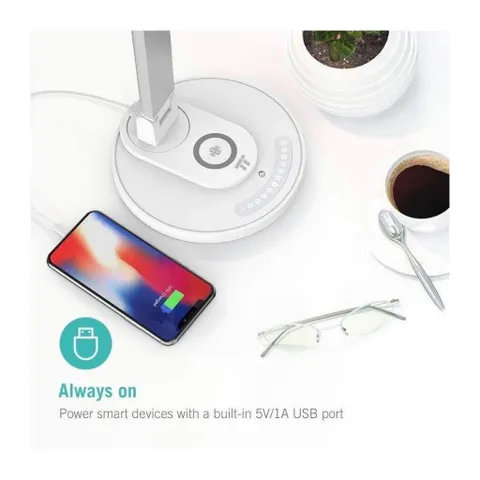Đèn Bàn Chống Cận Kiêm Sạc Không Dây Taotronics TT-DL036 12W Xoay Gập 180 Độ, 5 Chế Độ Màu 7 Mức Sáng, Cảm Ứng