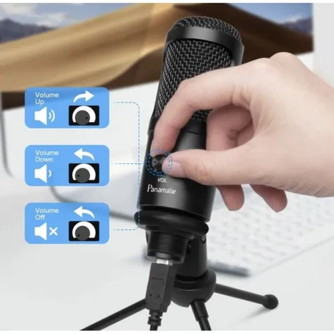 Micrô Thu Âm Panamalar Chính Hãng (Hàng À Má Zôn Mỹ ) - Mic Hát Livestream Thu Âm, Karaoke Cắm Cổng USB Máy Tính
