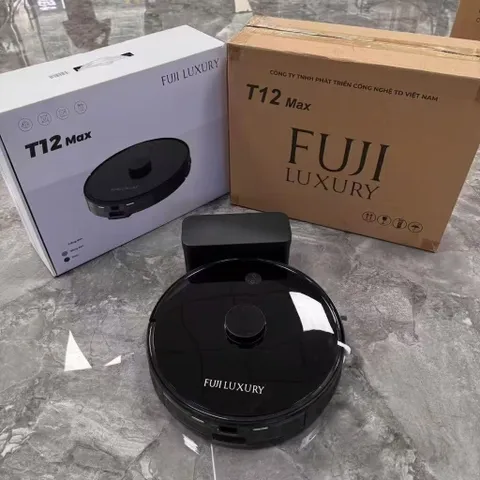Robot Hút Bụi Lau Nhà Tự Sạc Thông Minh Fuji Luxury T12 Max - Định Vị Lập Bản Đồ TrueMapping, Cảm Biến Chống Rơi