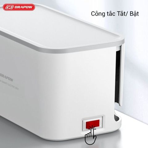 Hộp Ổ Điện Thông Minh Drapow SK27 - 5 Ổ Cắm 220v Công Suất 2500W, 3 Cổng USB, Giấu Gọn Dây
