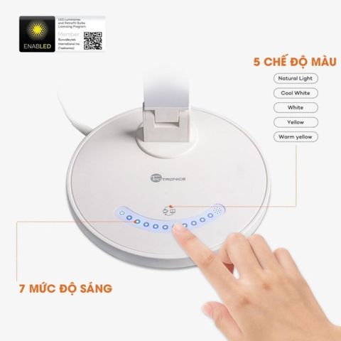 Đèn bàn Taotronics TT-DL13/ Symba DL004, cảm ứng, 12W, 5 chế độ sáng, 10 mức sáng, Cổng USB Sạc ĐT - Đèn Học Chống Cận