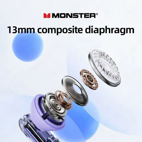 Tai Nghe Bluetooth TWS Monster Airmars XKT13 - ENC, Âm Thanh Hi-Fi, Bluetooth 5.3, Chế Độ Game Mode Độ Trễ Thấp