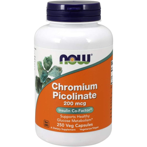 Viên uống hỗ trợ đường huyết Now Chromium Picolinate 200mcg 250 viên